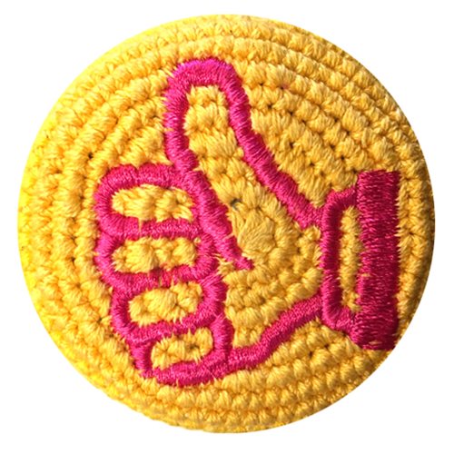 Emoji Thumbs Up Crocheted Footbag